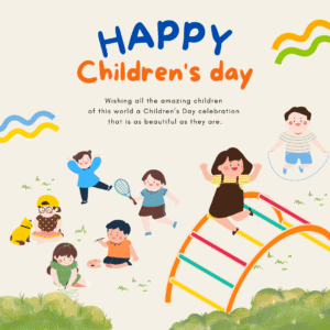 Beige Colorful Playful Happy Children's Day Instagram Post